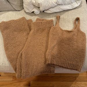 Skims Teddy long flare pants set